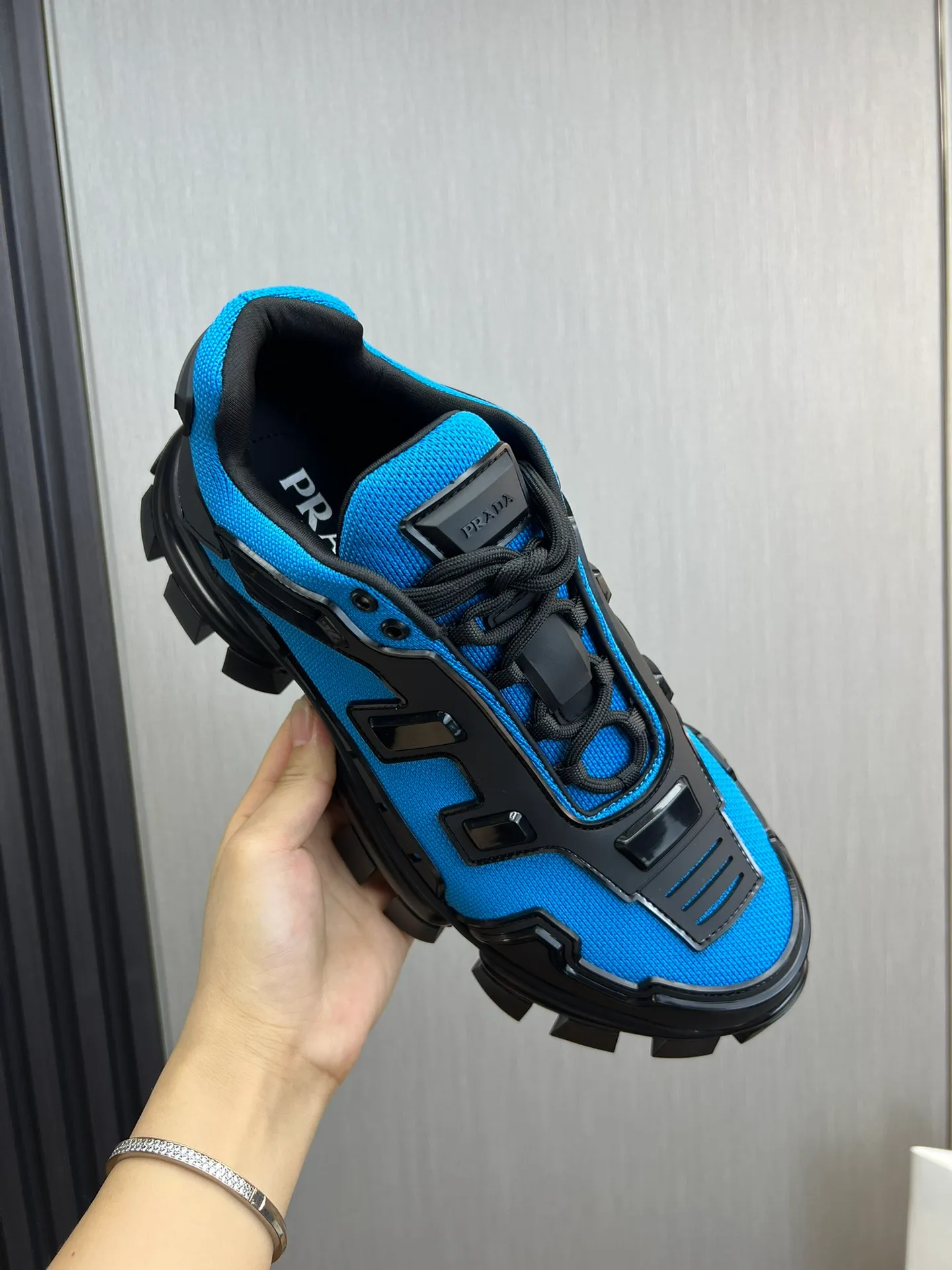 Men's shoes 💰620💰 [PRADA] Hot-selling thick-soled shoes 🔥 Available all year round ✔️Official website synchronization Original fly-knit film fabric + cowhide lining, 1⃣️:1⃣️reproduction, original sole, 38-45 (45 made to order, non-refundable)